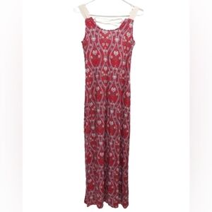 Pink Rose floral maxi dress size S